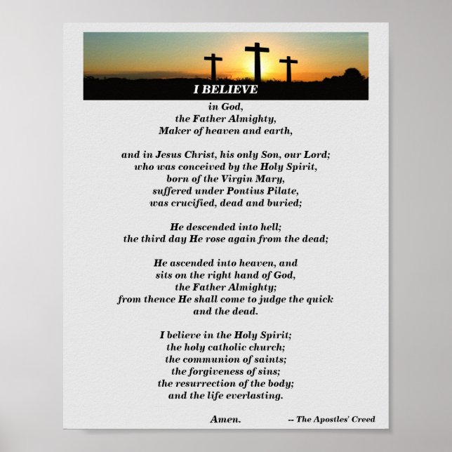 The Apostles' Creed Poster (Vorne)