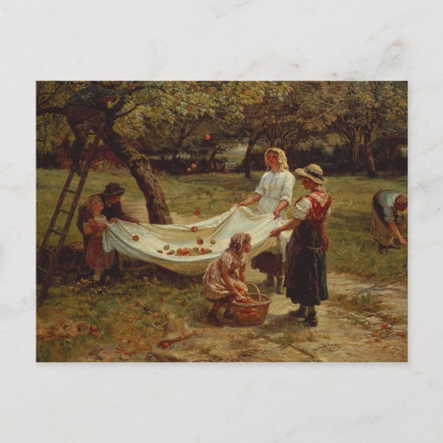 The Apple Gatherers, 1880 Postkarte (Vorderseite)
