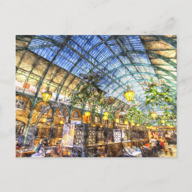 The Apple Market Covent Garden London Art Postkarte (Vorderseite)