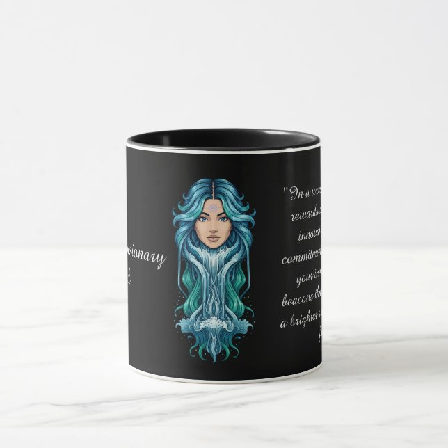 The Aquarius Lady: Luxury Two-Tone Mug (Centre)