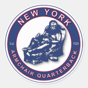 THE ARMCHAIR QB - New York Giants Runder Aufkleber