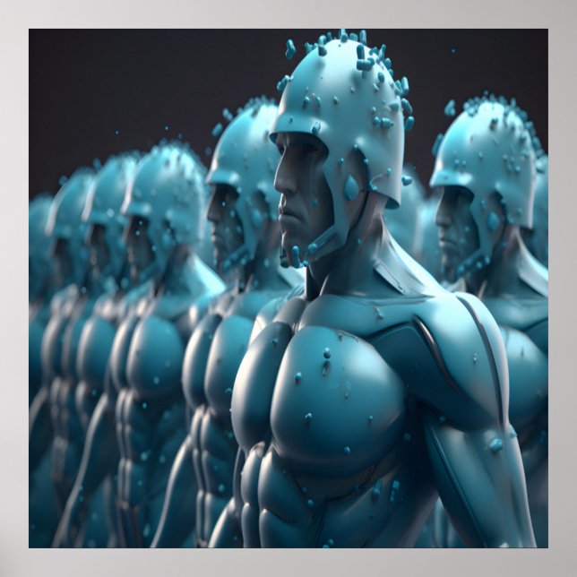 The Army of Metal Men Wall Poster (Devant)