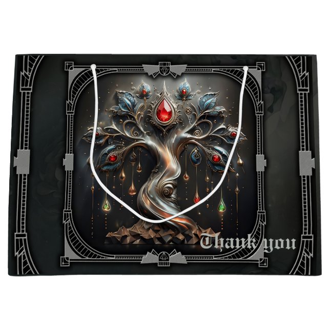  The Art Deco Tree of Life design.  Große Geschenktüte (Vorderseite)