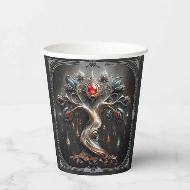 The Art Deco Tree of Life design.  Pappbecher (Vorderseite)
