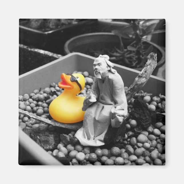 "The Art of Zen" Rubber Duck Magnet (Vorne)