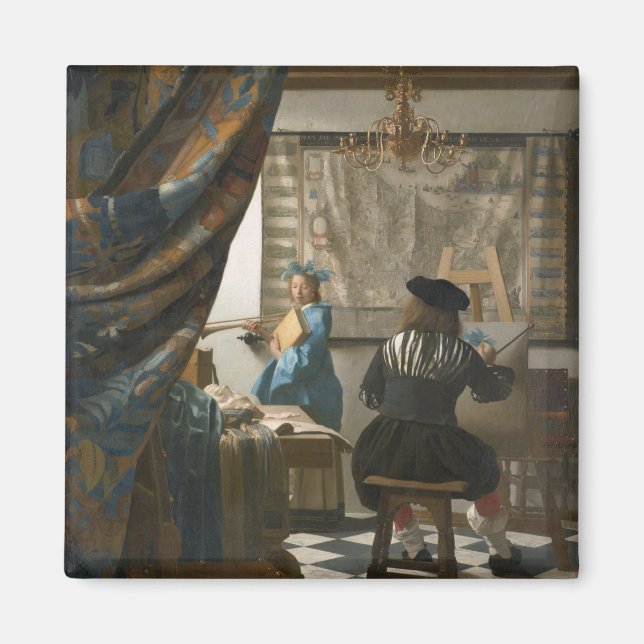 The Artist’s Studio, C.1665-66 (Öl gegen Kanvas) Magnet (Vorne)