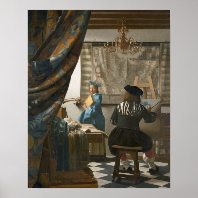 The Artist’s Studio, C.1665-66 (Öl gegen Kanvas) Poster (Vorne)