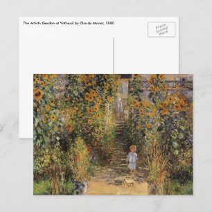 The Artist's Garden at Vetheuil by Claude Monet Postkarte