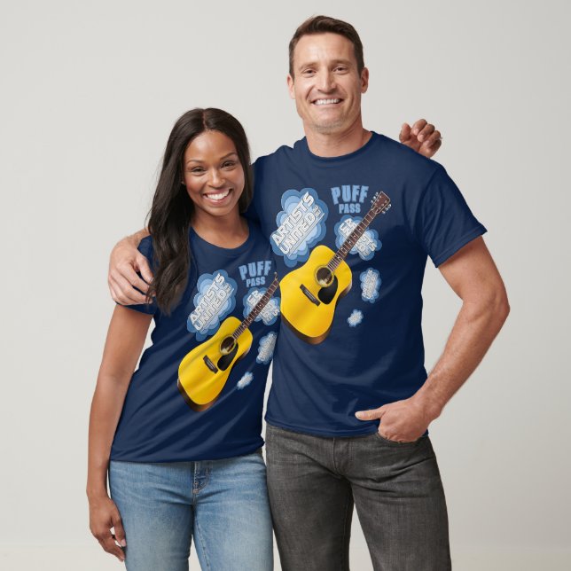 The Artists United Puff Pass of Guitar T-Shirt (Unisex)