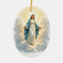 The Assumption of Mary God's Peace and Blessings Keramik Ornament