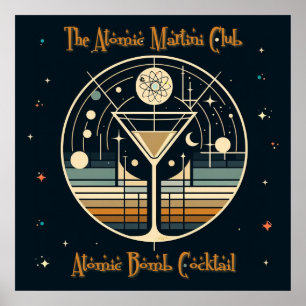 The Atomic Martini Club Atombomb-Cocktail Poster