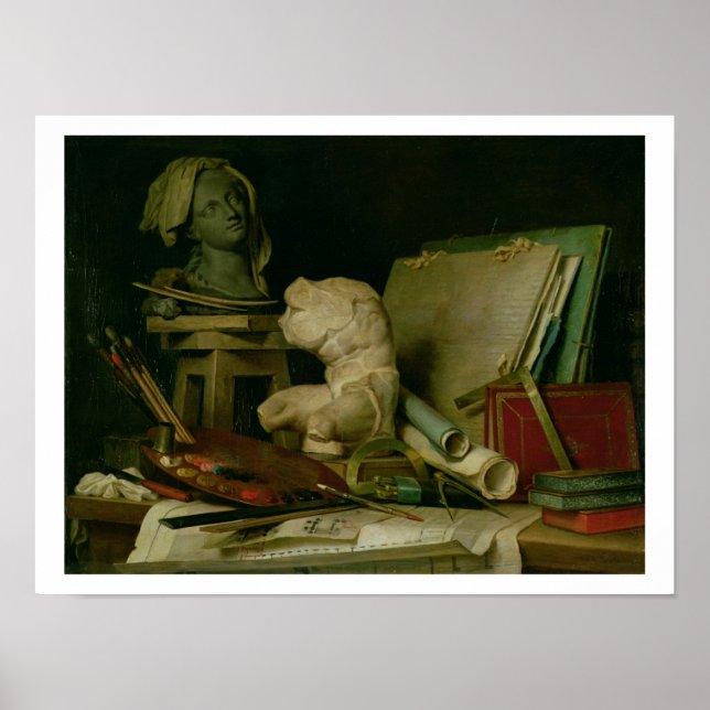The Attributes of the Arts, 1769 (Öl auf Leinwand) Poster (Vorne)