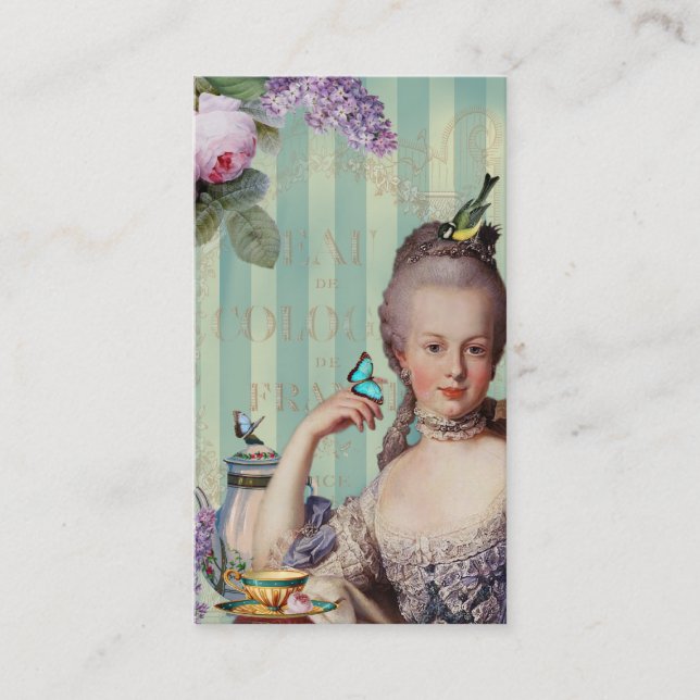 Thé au Petit Trianon Calling Card Telefonnummerkarte (Vorderseite)