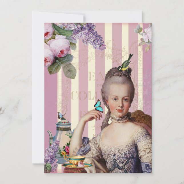 Thé au Petit Trianon - Rose Einladung (Vorderseite)