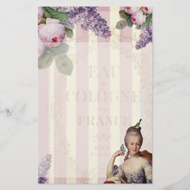 Thé Au Petit Trianon - Rose, persönlich Briefpapier (Vorderseite)