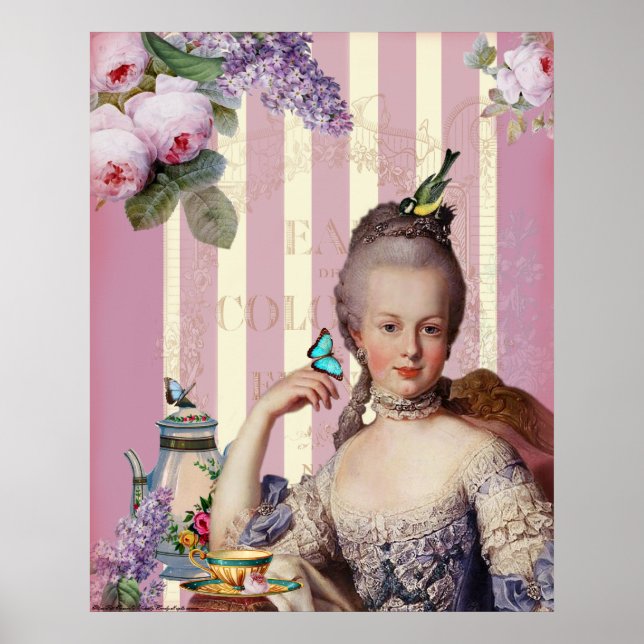 Thé au Petit Trianon - Rose Poster (Vorne)