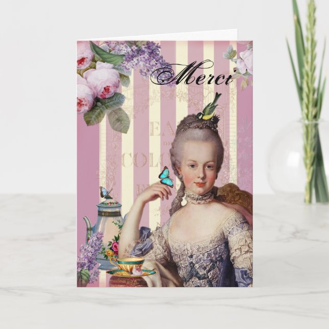 Thé au Petit Trianon – rose  - thank you Dankeskarte (Vorderseite)