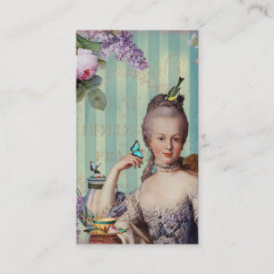 Thé au Petit Trianon zu Gold Visitenkarte