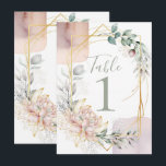 The Aureate Frame Floral Greenery Wedding  Einladung<br><div class="desc">Table Numbers. look for matching items in my store.</div>