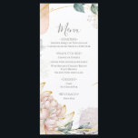 The Aureate Frame Floral Greenery Wedding  Menükarte<br><div class="desc">Menu. Matching items in this design are available.</div>