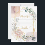 The Aureate Frame Mauve Floral Greenery Wedding Einladung<br><div class="desc">Thank You Card. Check out other items in this matching suite.</div>
