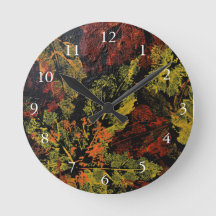 The Autumn Leaves Round Clock