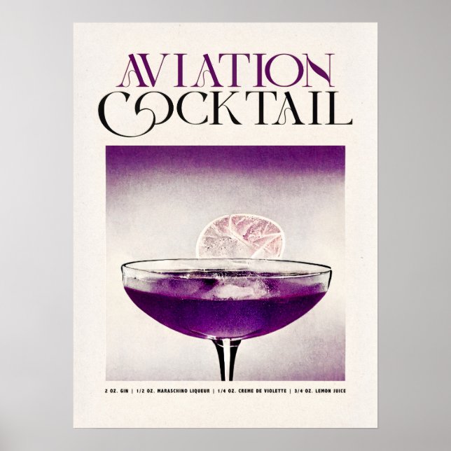 The Aviation Cocktail: A Violet Delight Poster (Vorne)