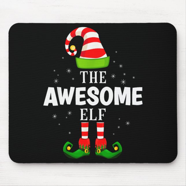 The Awesome Elf Christmas Pjs Matching Pajama  Mousepad (Vorne)