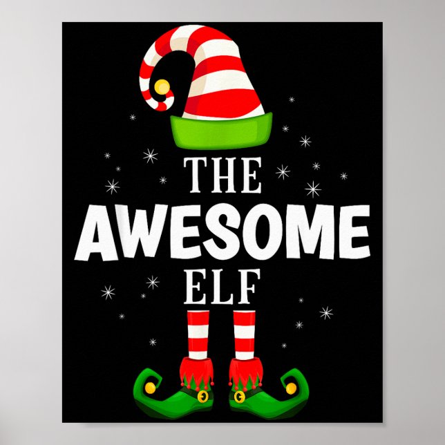 The Awesome Elf Christmas Pjs Matching Pajama  Poster (Vorne)
