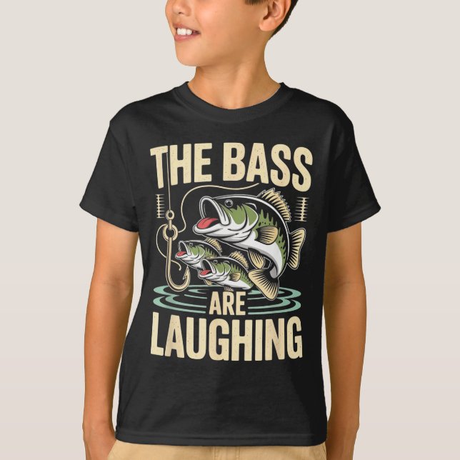 The B Are Laughing Funny Fishing Design  T-Shirt (Vorderseite)