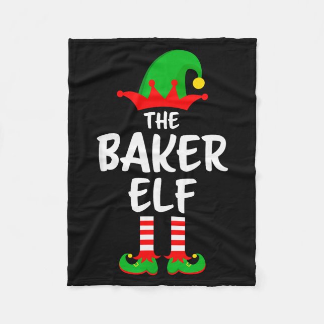 The Baker Elf Matching Family Christmas  Fleecedecke (Vorderseite)