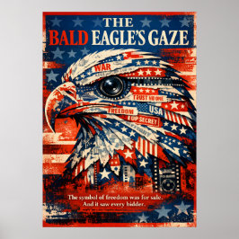 The Bald Eagle’s Gaze Patriot Art Poster