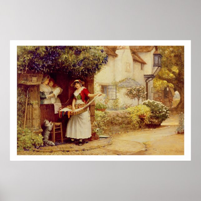 The Ballad Seller, 1902 (Öl an Bord) Poster (Vorne)