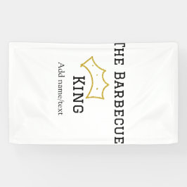The Barbecue king crownadd name text cooking best Banner