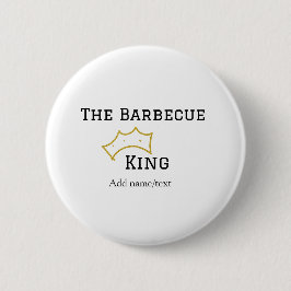 The Barbecue king crownadd name text cooking best Button