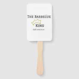 The Barbecue king crownadd name text cooking best Fächer