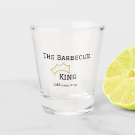 The Barbecue king crownadd name text cooking best Schnapsglas