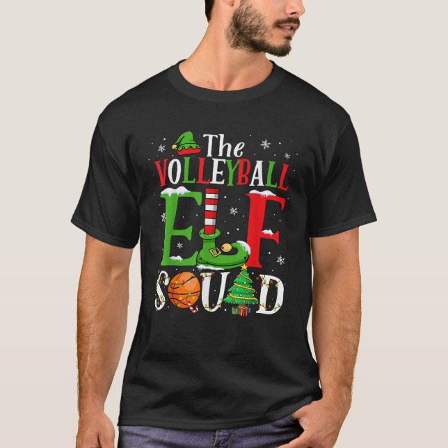 The Basketball Elf Squad Matching Basketball Playe T-Shirt (Vorderseite)