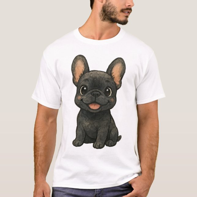 The Bat-Eared Philosopher: Classic French Bulldog T-Shirt (Vorderseite)