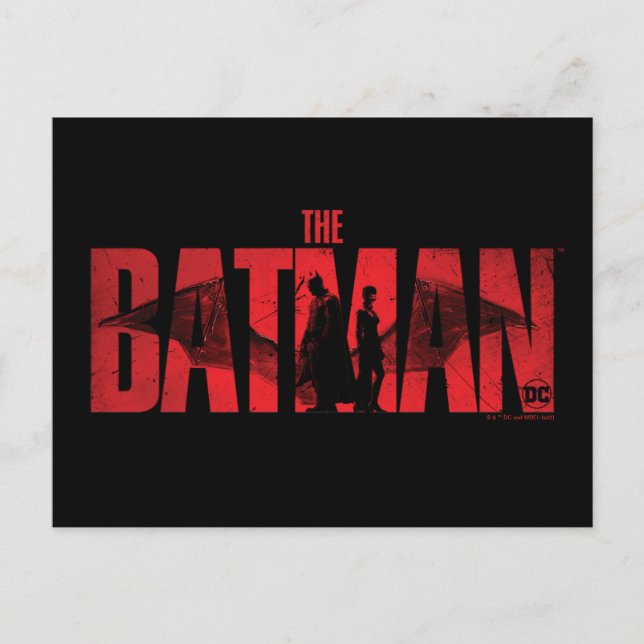 The Batman & Catwoman Logo Postkarte (Vorderseite)