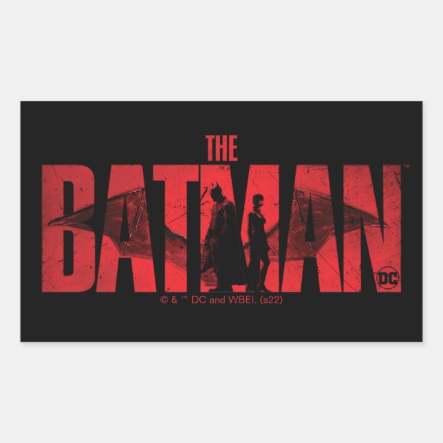 The Batman & Catwoman Logo Rechteckiger Aufkleber (Vorderseite)