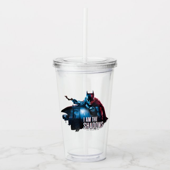 The Batman Character Graphic - Ich bin die Schatte Acryltrinkbecher (Vorderseite)