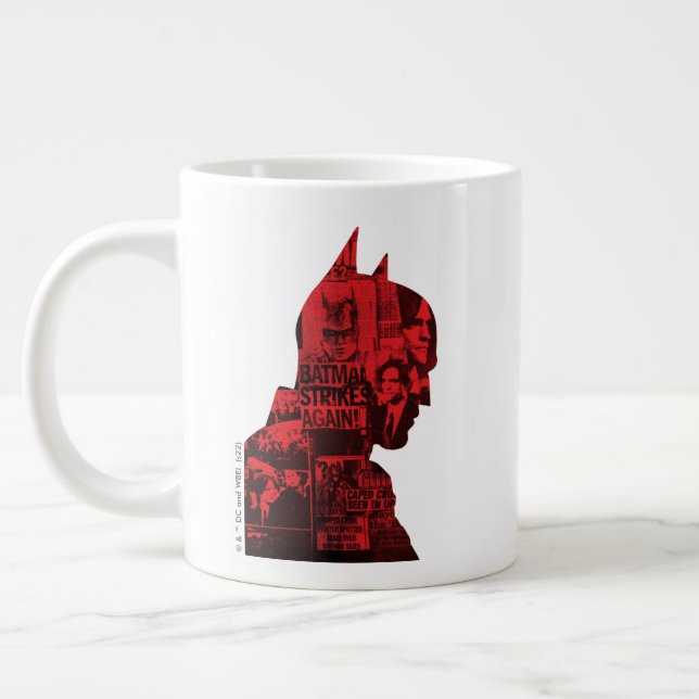 The Batman Newspaper Silhouette Jumbo-Tasse (Links)