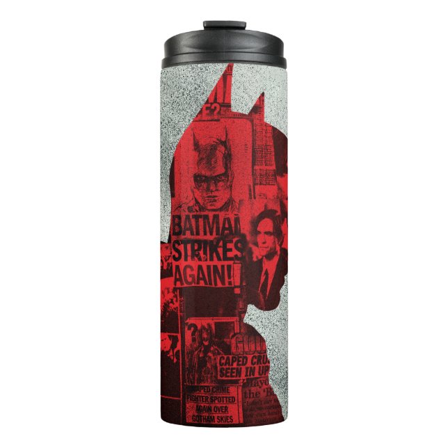 The Batman Newspaper Silhouette Thermosbecher (Vorderseite)