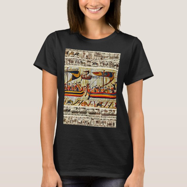 The Bayeux Tapestry Viking Ships  T-Shirt (Vorderseite)