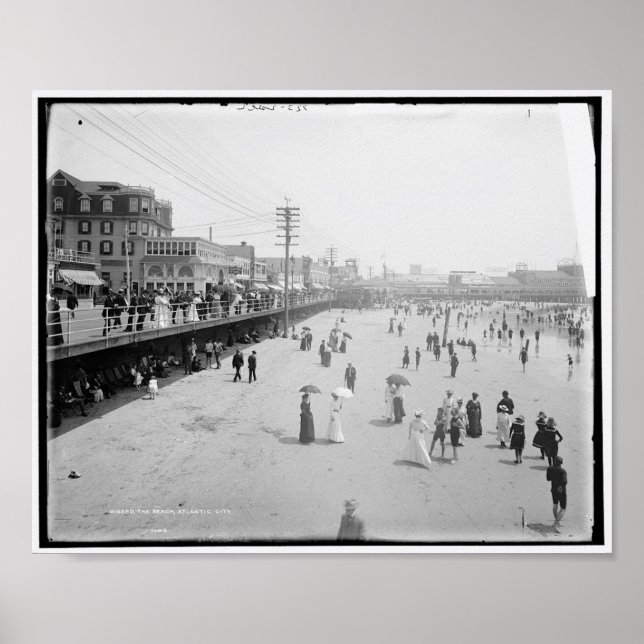 The Beach, Atlantic City, New Jersey, c1905 Poster (Vorne)