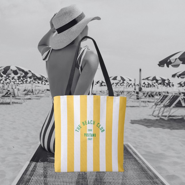 The Beach Club Wappen OY Cabana Stripe Tasche (Von Creator hochgeladen)