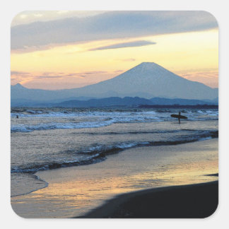 The Beach Life: Japan Quadratischer Aufkleber