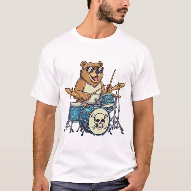 The Bear Drummer  T-Shirt (Vorderseite)