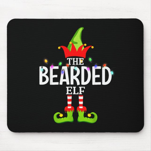 The Bearded Elf Christmas Matching Pajamas  Mousepad (Vorne)
